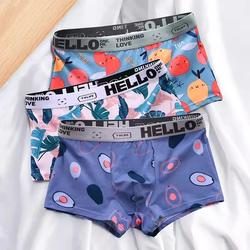 3-Pack Cartoon Fruit Boxers