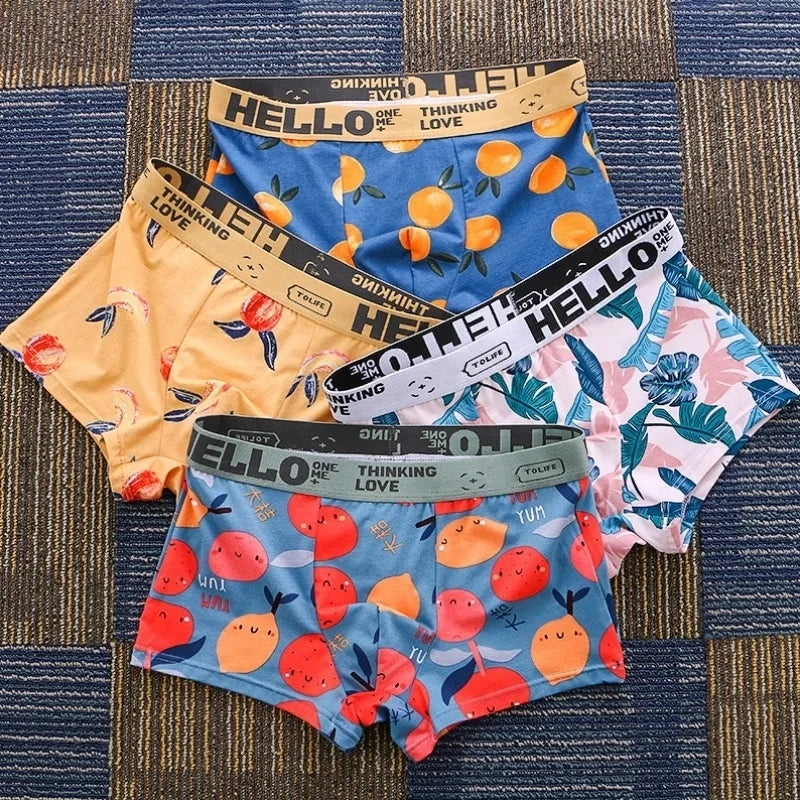 3pcs Cartoon Fruit Boxer Shorts