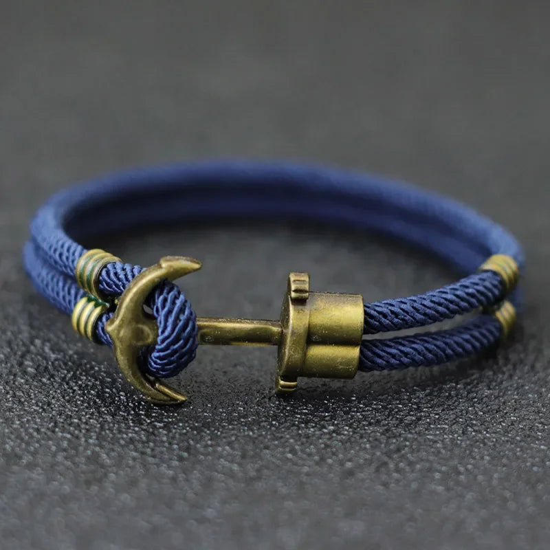 8.1-Inch Anchor Rope Bracelet