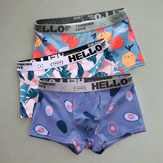 Cartoon Fruit Boxer Shorts Set