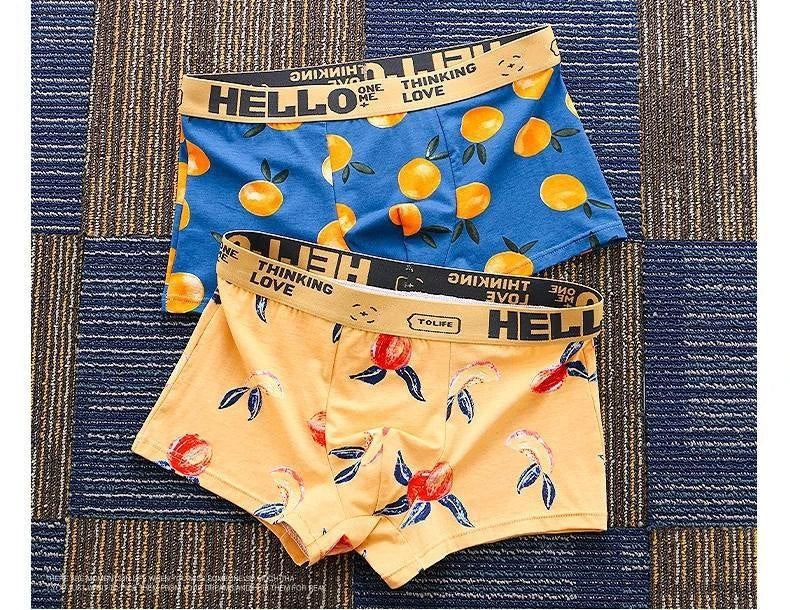 Cartoon Fruit Boxers for Men