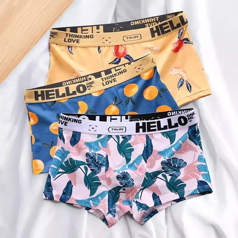 Fruit-Themed Cartoon Boxer Set