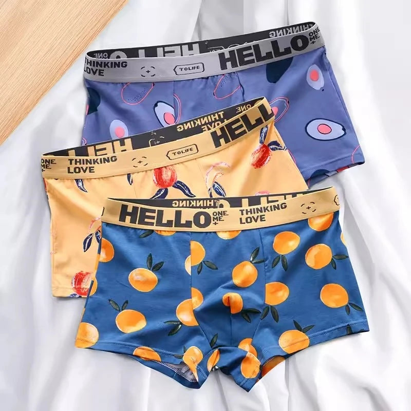 Fun Cartoon Fruit Boxers