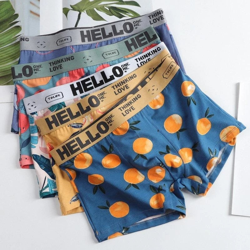 Fun Fruit Pattern Boxer Shorts